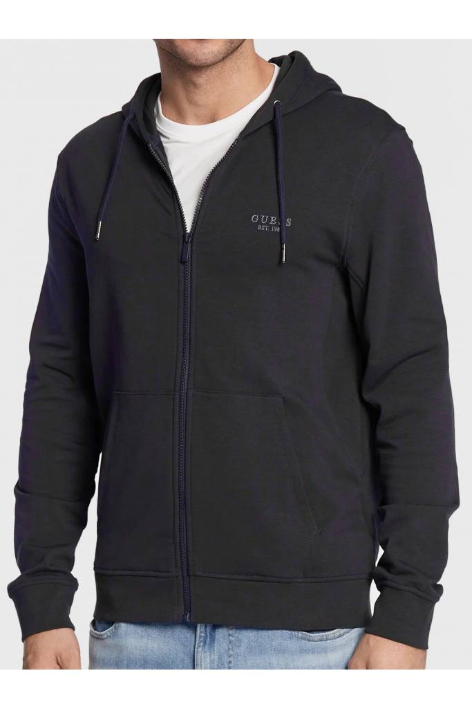 Przód męska bluza z kapturem zapinana na zamek brooks guess M2BQ48 K7ON4 Przód męska bluza z kapturem zapinana na zamek brooks guess M2BQ48 K7ON4