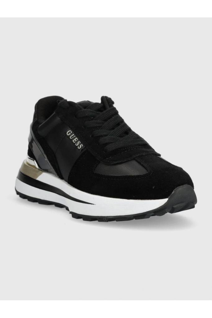 Przód skórzane damskie sneakersy jazet guess FL8JZT FAL12 Przód skórzane damskie sneakersy jazet guess FL8JZT FAL12