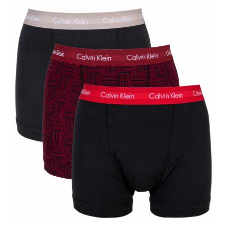 Męskie bokserki calvin klein underwear trunk 3-pack 000NB3056A