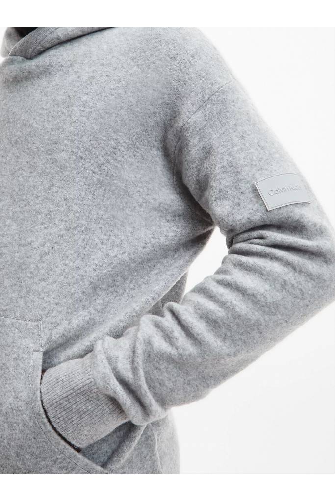 Detal stylizacja swobodny męski sweter z kapturem z dodatkiem wełny calvin klein K10K110402 Detal stylizacja swobodny męski sweter z kapturem z dodatkiem wełny calvin klein K10K110402