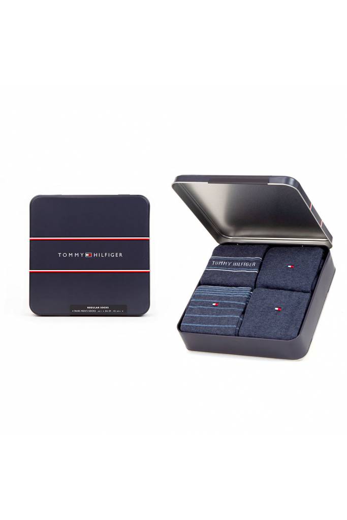 Tył skarpety męskie 4-pack giftbox tommy hilfiger 701220146 Tył skarpety męskie 4-pack giftbox tommy hilfiger 701220146