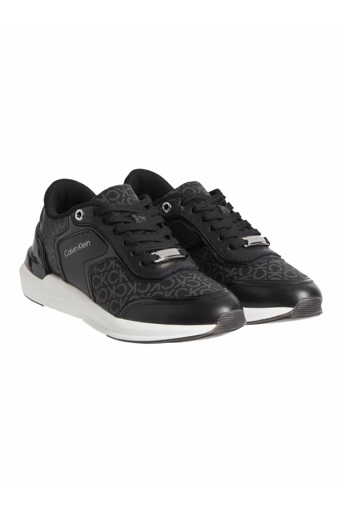 Przód damskie sneakersy logowane flexi lace up calvin klein HW0HW01216