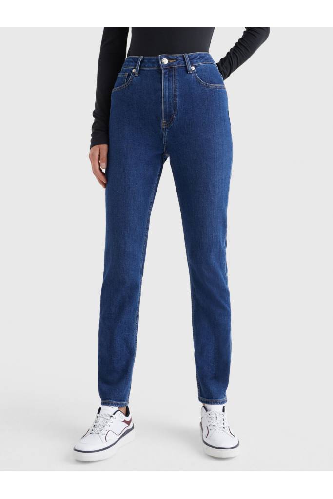 Przód damskie jeansy cigarette isla tommy hilfiger WW0WW36342