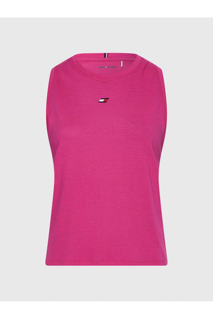Damski sportowy top bez rękawów mesh racer tommy hilfiger S10S101390