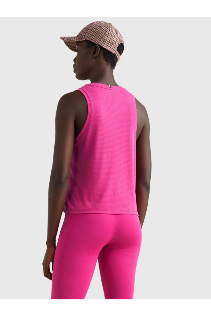 Tył damski sportowy top bez rękawów mesh racer tommy hilfiger S10S101390 Tył damski sportowy top bez rękawów mesh racer tommy hilfiger S10S101390