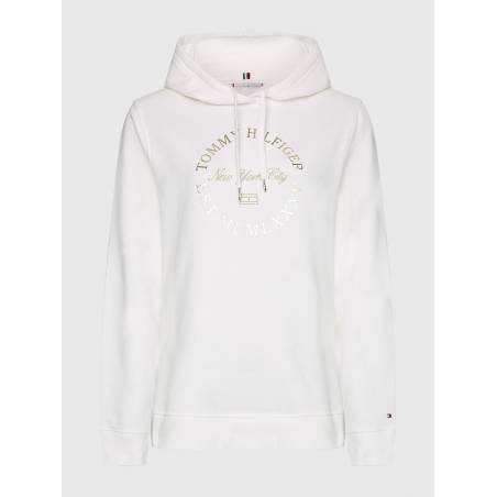 Damska bluza z kapturem złote logo tommy hilfiger WW0WW36572