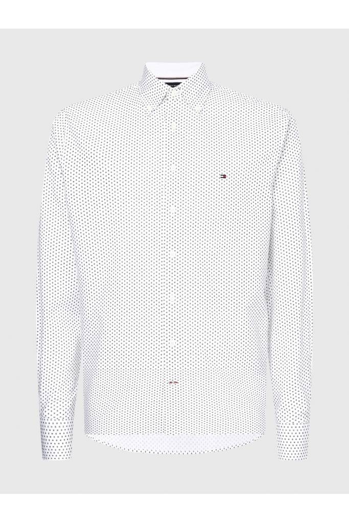 Męska koszula geometryczny wzór oxford tommy hilfiger MW0MW28317 Męska koszula geometryczny wzór oxford tommy hilfiger MW0MW28317