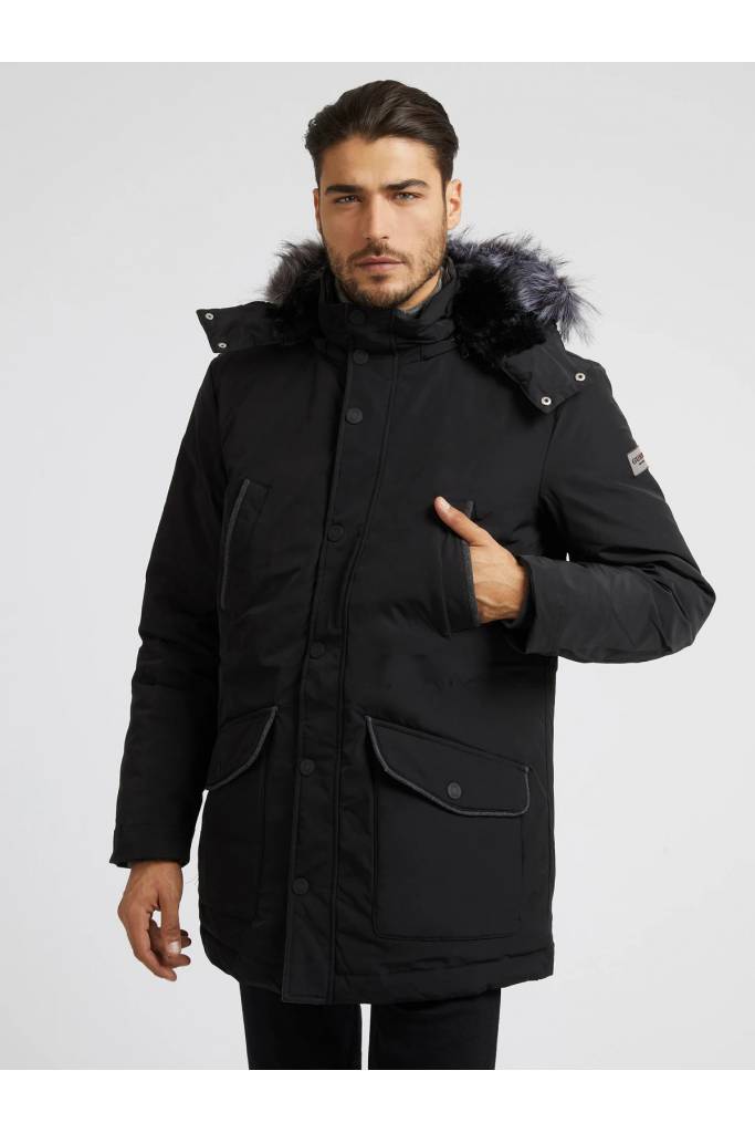 Przód męska parka puchowa technical guess M2BL45 WEZJ2 Przód męska parka puchowa technical guess M2BL45 WEZJ2