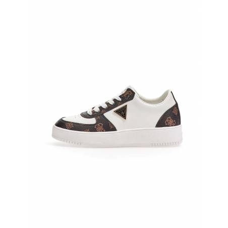 Damskie sneakersy skórzane sidny guess FL8SID FAL12