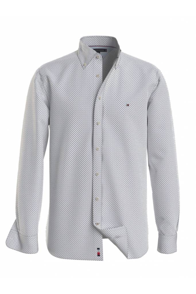 Przód męska koszula geometryczny wzór tommy hilfiger MW0MW28322 Przód męska koszula geometryczny wzór tommy hilfiger MW0MW28322