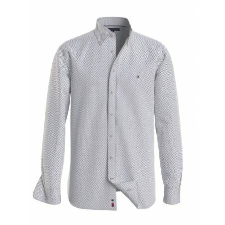 Przód męska koszula geometryczny wzór tommy hilfiger MW0MW28322