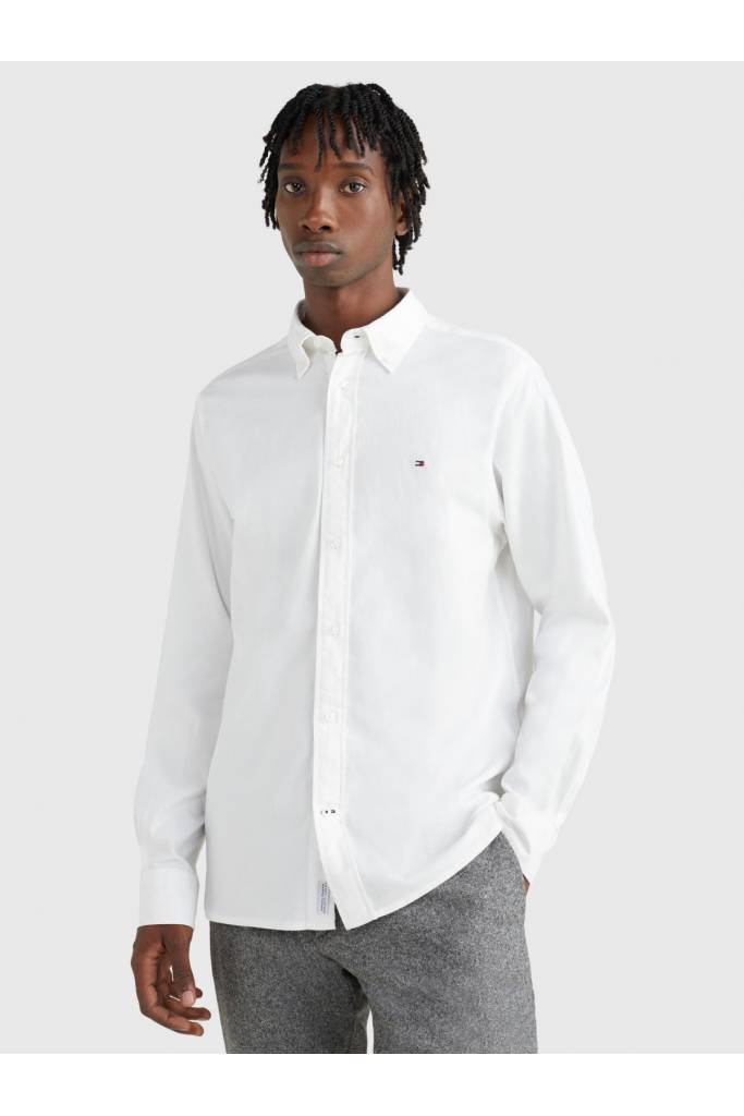 Detal 4 męska koszula flex oxford tommy hilfiger MW0MW25037 Detal 4 męska koszula flex oxford tommy hilfiger MW0MW25037
