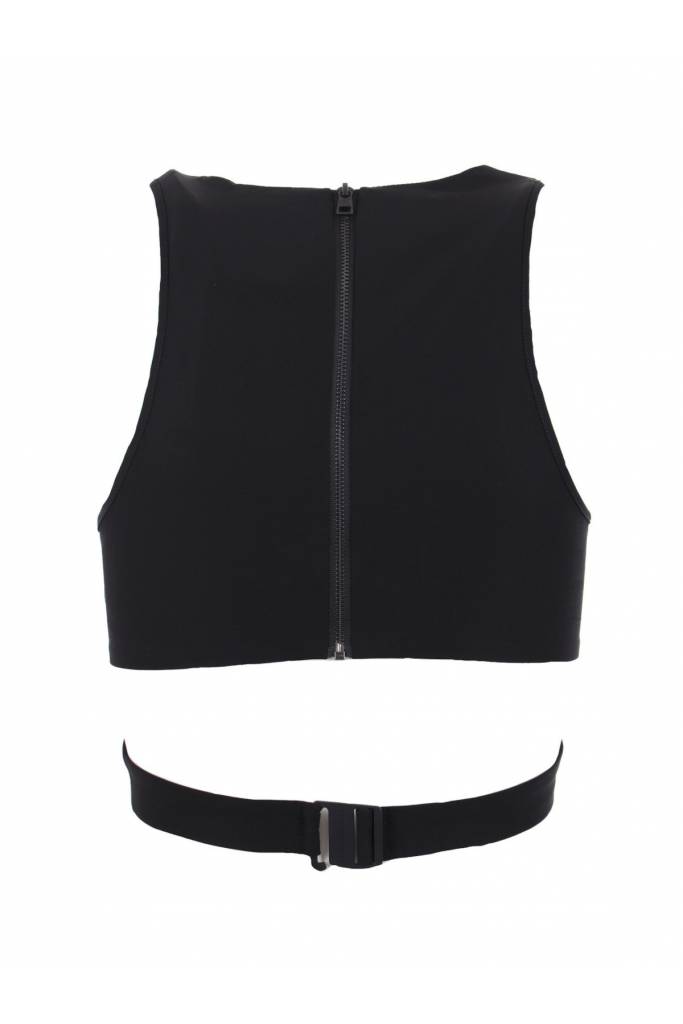 Tył damski krótki top z wycięciami calvin klein jeans J20J221068 Tył damski krótki top z wycięciami calvin klein jeans J20J221068