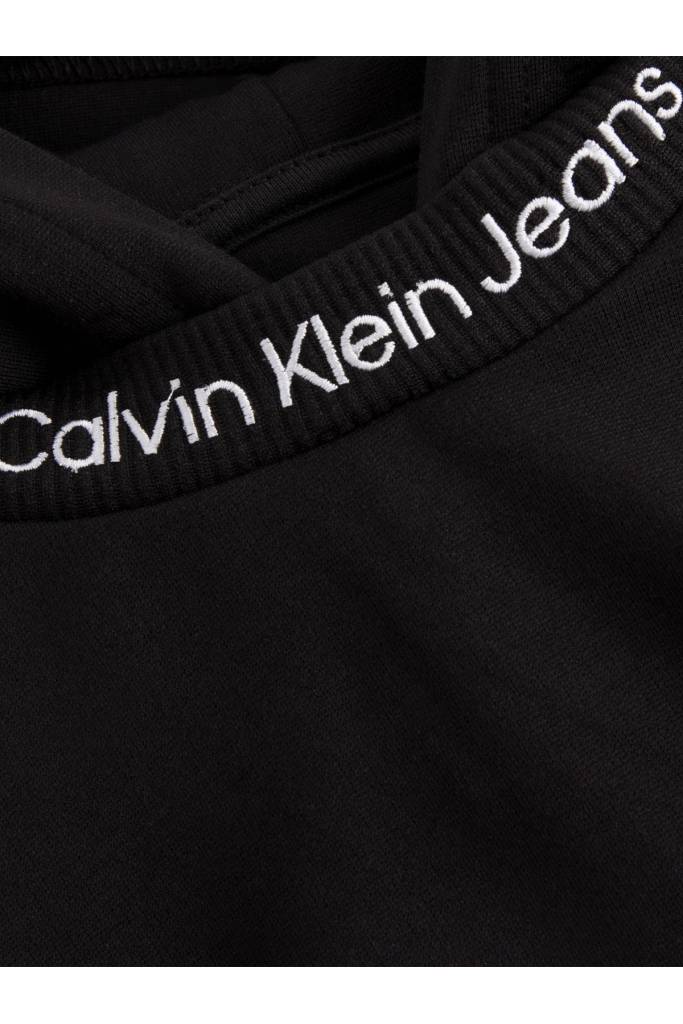 Przód damska krótka bluza z kapturem milano calvin klein jeans J20J220787 Przód damska krótka bluza z kapturem milano calvin klein jeans J20J220787