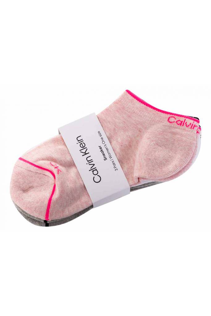 Detal stylizacja damskie stopki 3-pack calvin klein 701218765