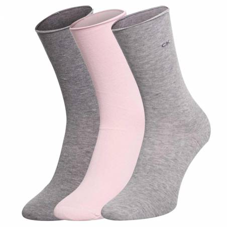 Przód damskie skarpety 3-pack calvin klein 701218770