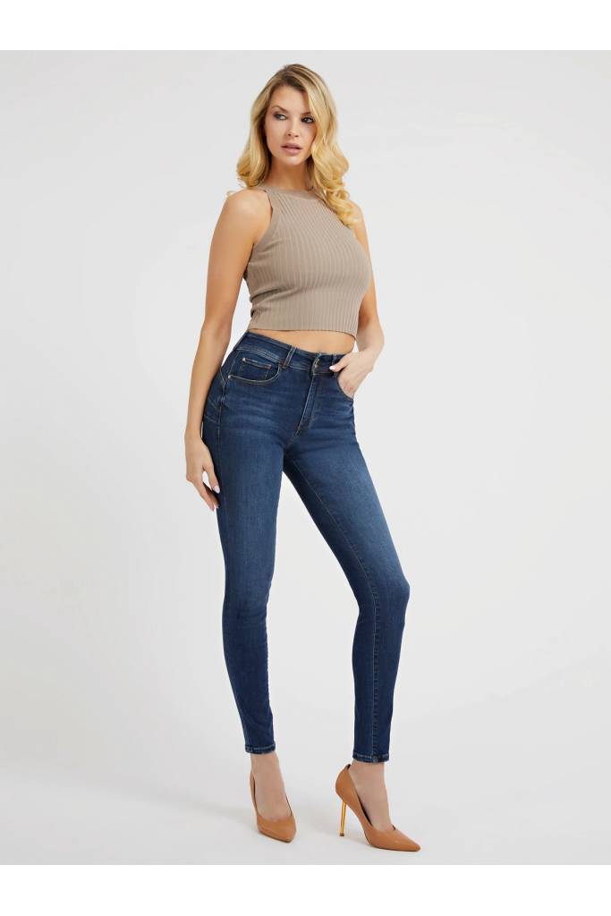 Detal stylizacja damskie jeansy shape up skinny high guess W3GA35 D4Q03 Detal stylizacja damskie jeansy shape up skinny high guess W3GA35 D4Q03