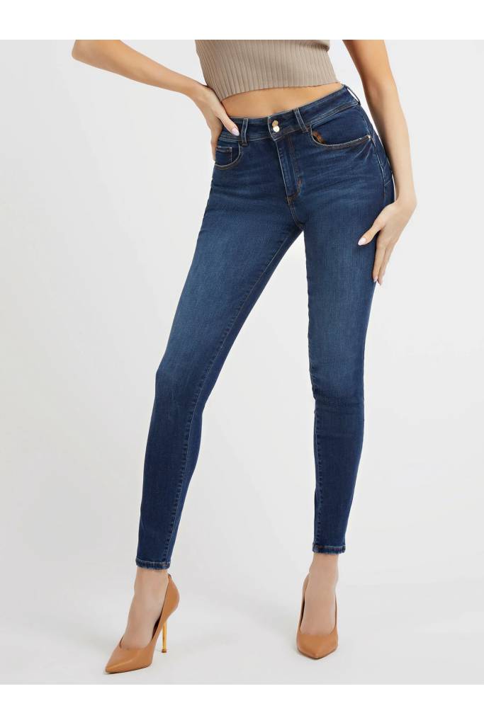 Przód damskie jeansy shape up skinny high guess W3GA35 D4Q03