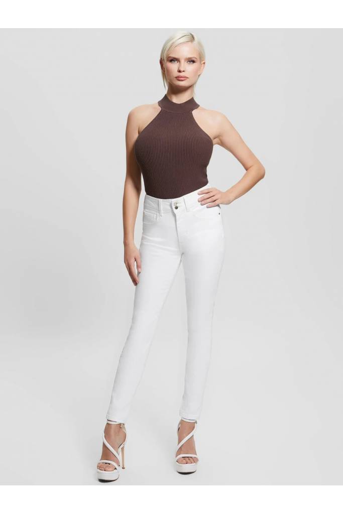 Detal stylizacja damskie jeansy shape up skinny high guess W3GA35 D4DN1 Detal stylizacja damskie jeansy shape up skinny high guess W3GA35 D4DN1