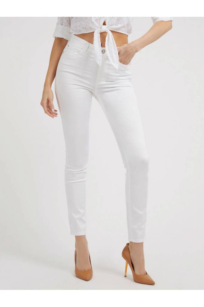 Przód damskie spodnie jeansowe 1981 skinny high guess W2RA46 W93CE