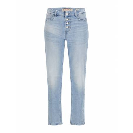 Damskie jeansy exposed skinny high guess W3GA28 D4MSC