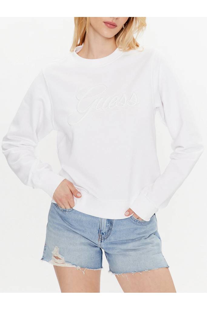 Przód damska bluza z napisem guess W3GQ12 KBK32