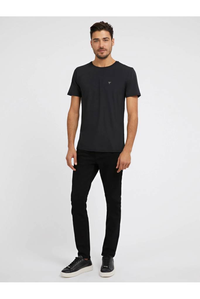 Detal stylizacja męski t-shirt z mini logo new tech guess M3GI73 KBS60 Detal stylizacja męski t-shirt z mini logo new tech guess M3GI73 KBS60