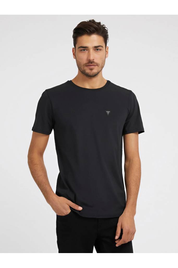 Przód męski t-shirt z mini logo new tech guess M3GI73 KBS60 Przód męski t-shirt z mini logo new tech guess M3GI73 KBS60