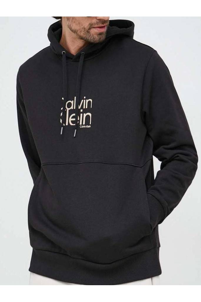 Przód męska bluza z kapturem matte front logo calvin klein K10K111110 Przód męska bluza z kapturem matte front logo calvin klein K10K111110