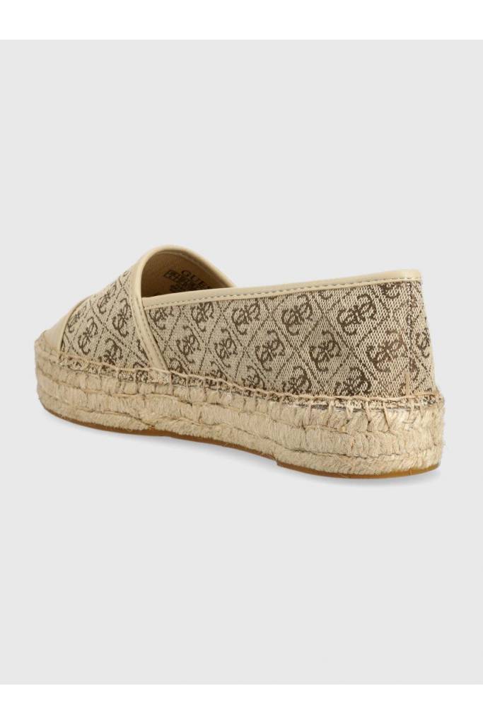 Detal stylizacja damskie espadryle logowane jaleel guess FL6JLE FAL14