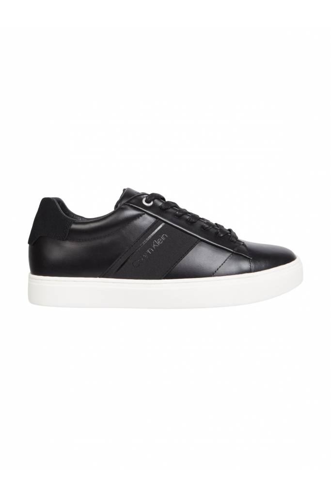 Skórzane damskie sneakersy clean cupsole calvin klein HW0HW01415