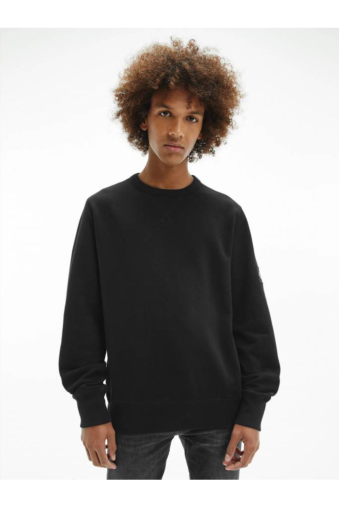Przód męska bluza calvin klein jeans monogram sleeve J30J314035 Przód męska bluza calvin klein jeans monogram sleeve J30J314035
