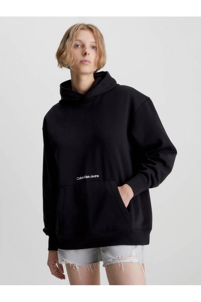 Przód damska bluza z kapturem institutional calvin klein jeans J20J220945