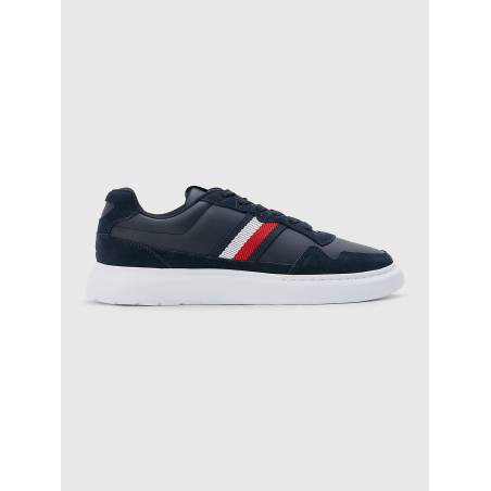 Skórzane męskie sneakersy lightweight tommy hilfiger FM0FM04427