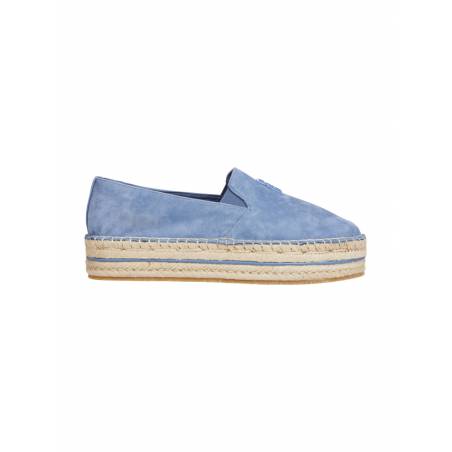 Damskie zamszowe espadryle sygnowane na platformie tommy hilfiger FW0FW07069