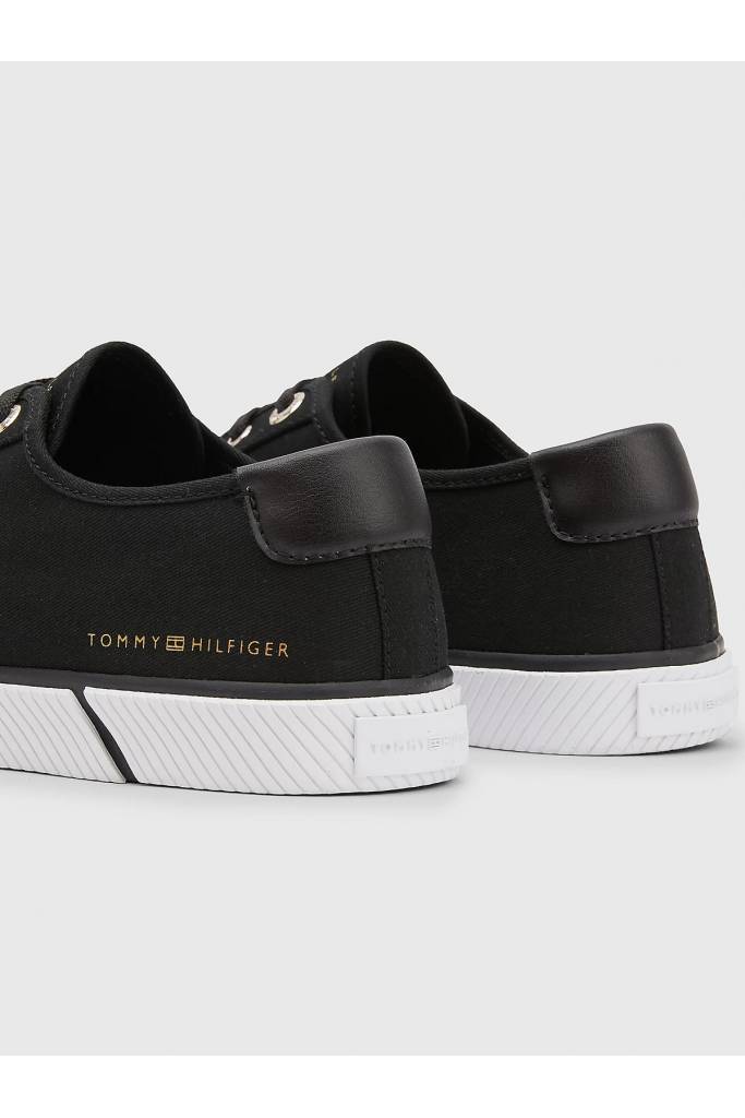 Tył trampki damskie materiałowe lace up vulc tommy hilfiger FW0FW07248 Tył trampki damskie materiałowe lace up vulc tommy hilfiger FW0FW07248