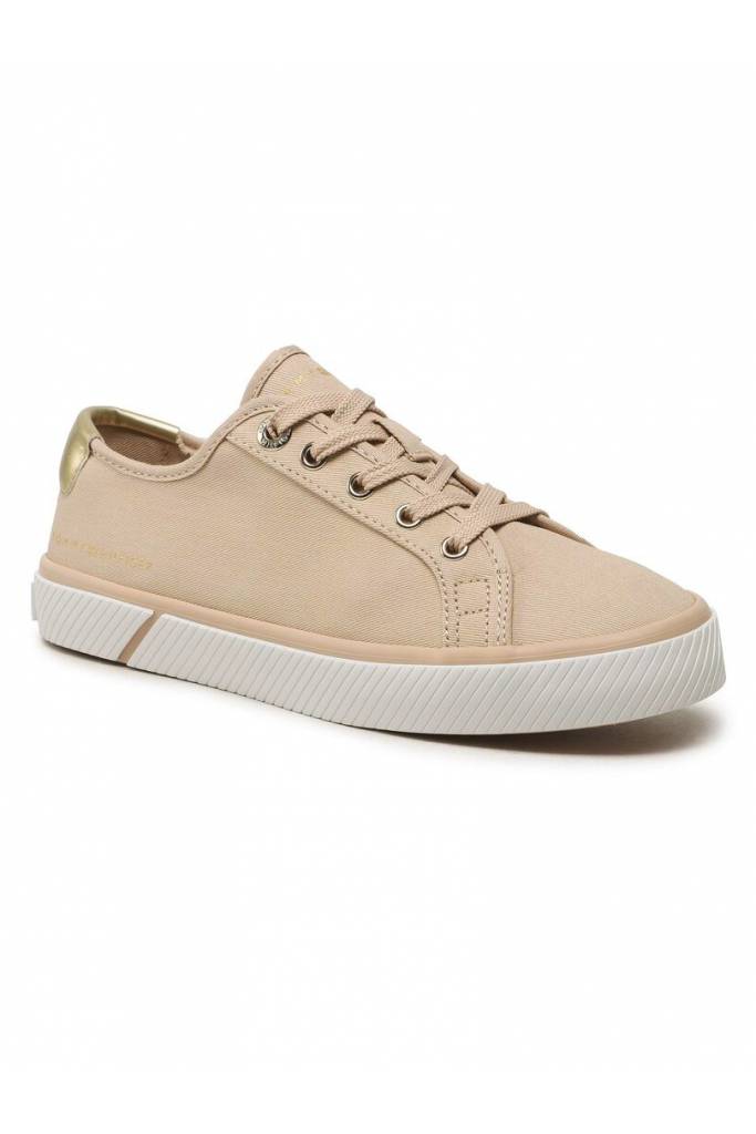 Przód damskie trampki materiałowe lace up vulc tommy hilfiger FW0FW06957
