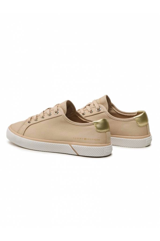 Tył damskie trampki materiałowe lace up vulc tommy hilfiger FW0FW06957 Tył damskie trampki materiałowe lace up vulc tommy hilfiger FW0FW06957