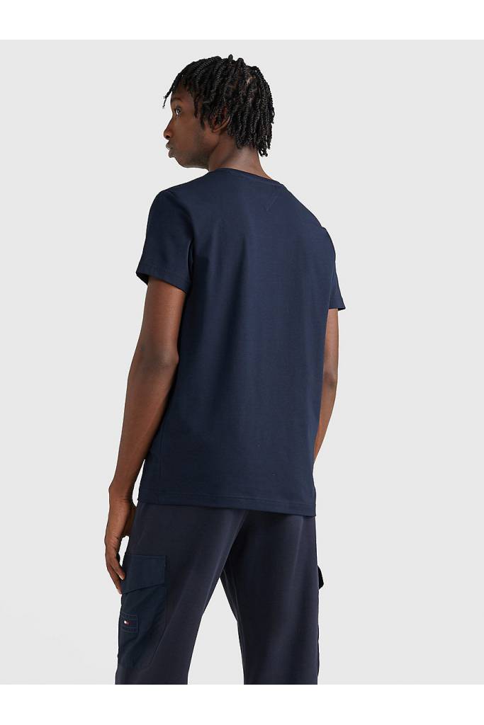 Detal 9 męski t-shirt w serek core stretch tommy hilfiger MW0MW27540 Detal 9 męski t-shirt w serek core stretch tommy hilfiger MW0MW27540