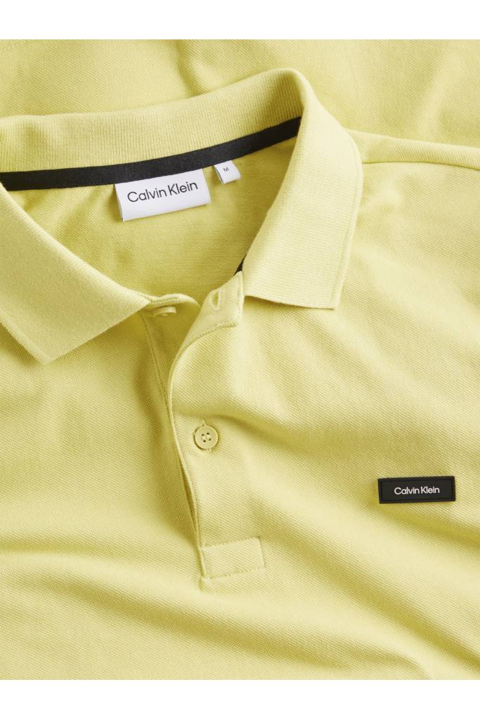 Detal 3 męskie polo stretch pique button calvin klein K10K111196 Detal 3 męskie polo stretch pique button calvin klein K10K111196