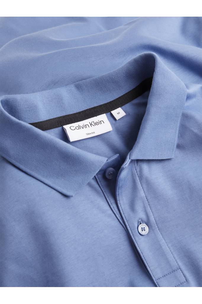 Detal stylizacja męskie polo smooth calvin klein K10K111657 Detal stylizacja męskie polo smooth calvin klein K10K111657