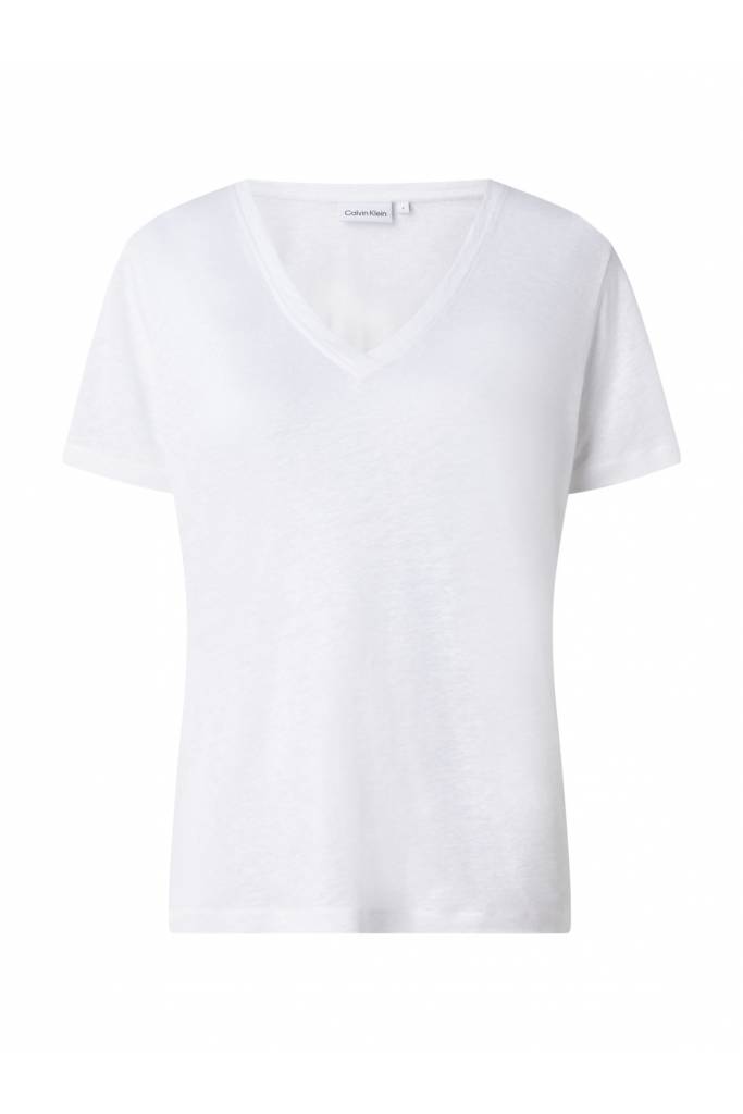 Damski t-shirt lniany calvin klein K20K205551