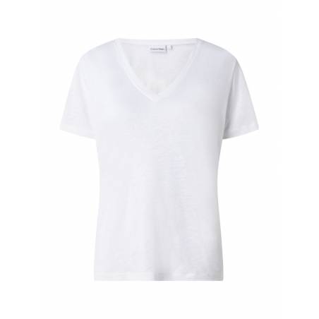 Damski t-shirt lniany calvin klein K20K205551