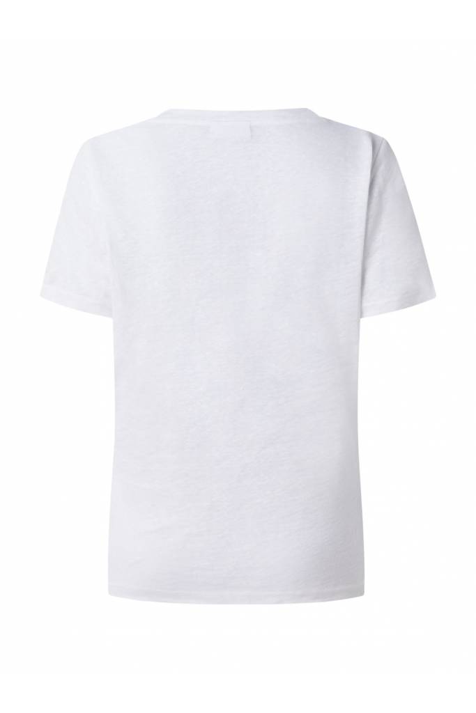 Detal stylizacja damski t-shirt lniany calvin klein K20K205551 Detal stylizacja damski t-shirt lniany calvin klein K20K205551