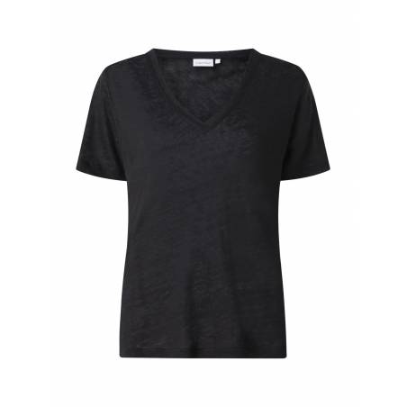 Detal 2 damski t-shirt lniany calvin klein K20K205551