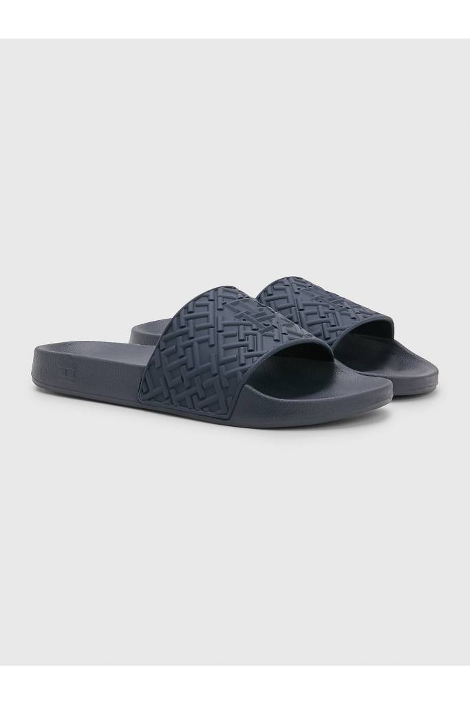 Przód męskie klapki rubber monogram tommy hilfiger FM0FM04464 Przód męskie klapki rubber monogram tommy hilfiger FM0FM04464