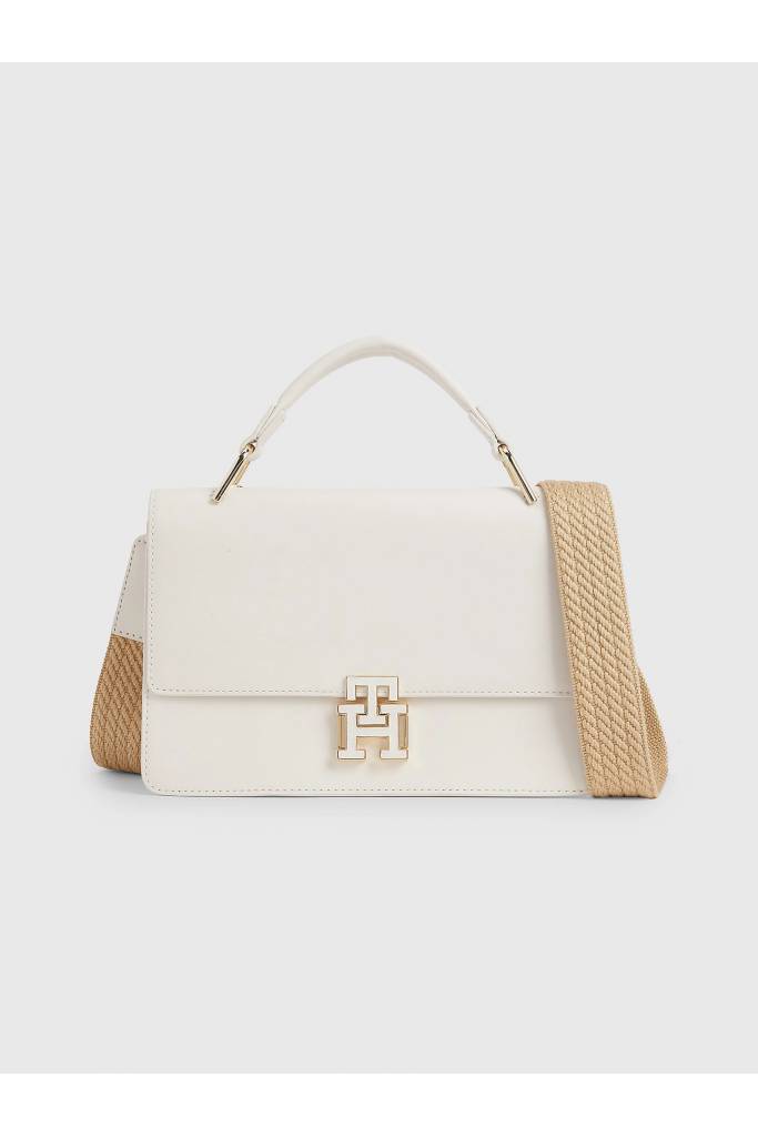 Skórzana damska torebka na ramię pushlock tommy hilfiger AW0AW14449
