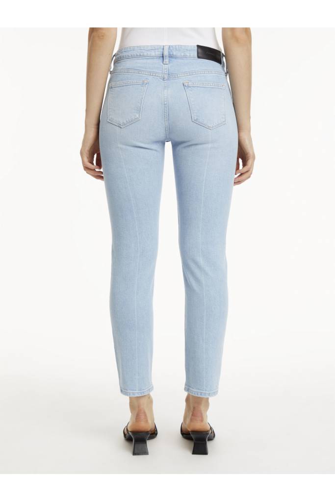 Tył damskie jeansy mid rise slim ankle calvin klein K20K205161