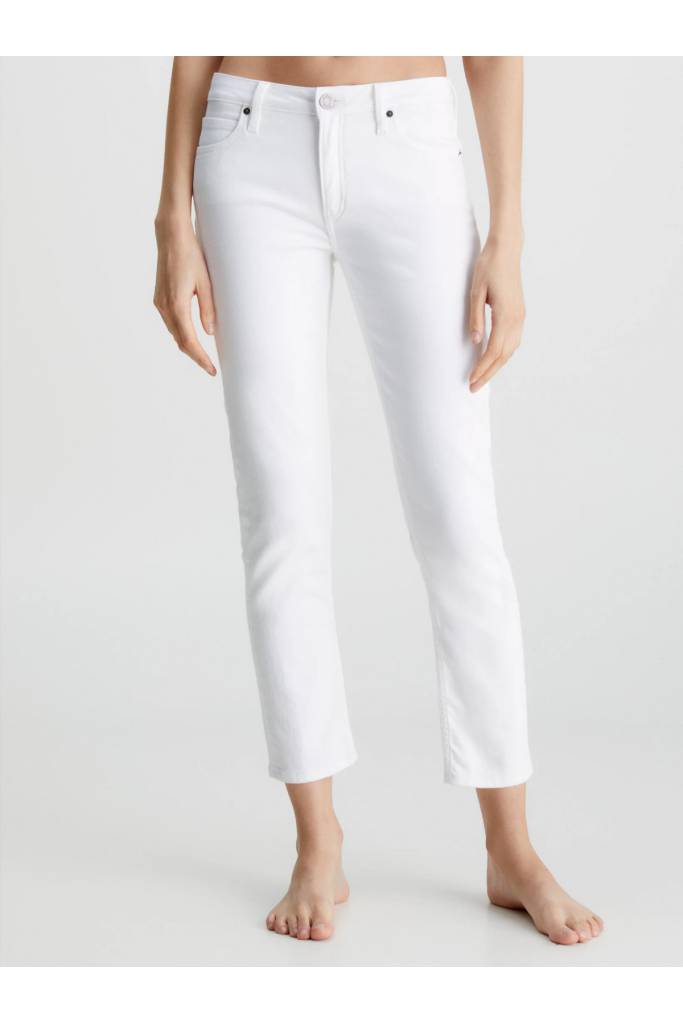 Przód damskie jeansy slim ankle mid rise calvin klein K20K205159