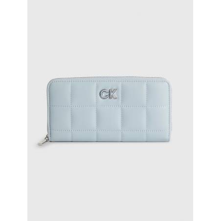 Tył duży damski portfel pikowany re-lock quilt calvin klein K60K610494